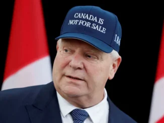 O primeiro-ministro de Ontário, Doug Ford, fala com jornalistas durante uma reunião de líderes provinciais e territoriais em Ottawa, Ontário, Canadá, em 15 de janeiro de 2025 [Blair Gable/Reuters]. Fonte: Al Jazeera