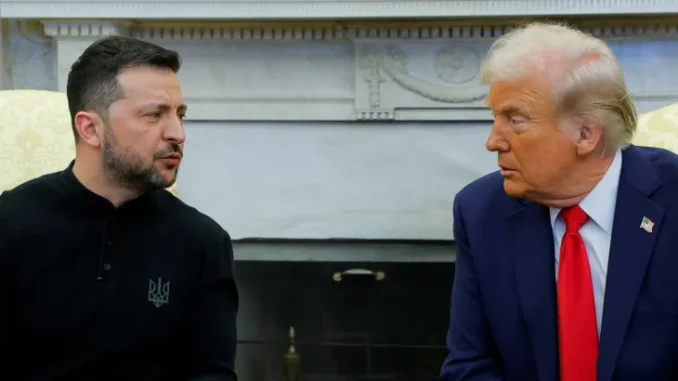 2025-02-28T182130Z_15978433_RC2T3DAAEVAC_RTRMADP_3_UKRAINE-CRISIS-USA-1741075473 Trump suspende toda ajuda militar à Ucrânia após confronto com Zelensky. Fonte: Al Jazeera