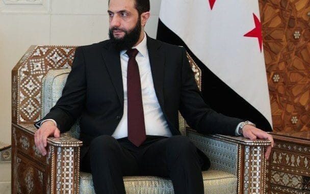 ecf85ddd32805e414728e56934a935fe Presidente interino da Síria, Ahmed al-Sharaa