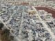 Vista aérea do mercado de carros em Sarmada, Idlib, Síria, em 17 de março de 2025.