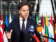 Mark Rutte, Secretário-Geral da OTAN, durante declaração em reunião dos Ministros da Defesa em Bruxelas, outubro de 2025