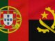 Bandeiras de Portugal e Angola lado a lado simbolizando a parceria no Fórum EurAfrican 2025.