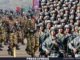 Tropas chinesas e bangladeshi durante o exercício militar conjunto Golden Friendship-2024 em Bangladesh.