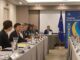 Líderes da UE e Ucrânia reunidos em conferência em Roma.