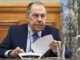 Ministro das Relações Exteriores da Rússia Sergei Lavrov em retrato oficial