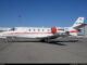 Jato médico Cessna Citation XLS da AMREF Flying Doctors em solo.