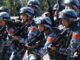 Soldados do Exército Chinês durante exercício militar multilateral no Brasil