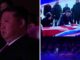 Kim Jong-un ajoelhado durante cerimônia em homenagem a soldados norte-coreanos mortos na Ucrânia