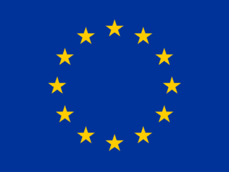 Bandeira da União Europeia representando a busca por soberania digital.