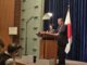 Shigeru Ishiba anuncia sua renúncia em coletiva de imprensa em Tóquio, Japão.